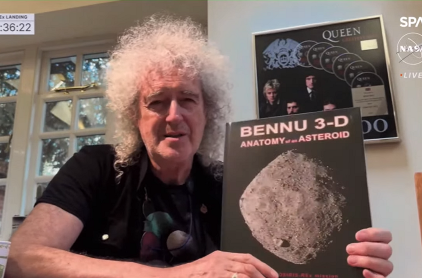 Brian May, a Queen gitárosa segített a NASA első aszteroidamintáját a Földre juttatni 