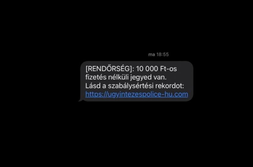 VIGYÁZAT: a rendőrség nevében küldenek SMS-t a csalók