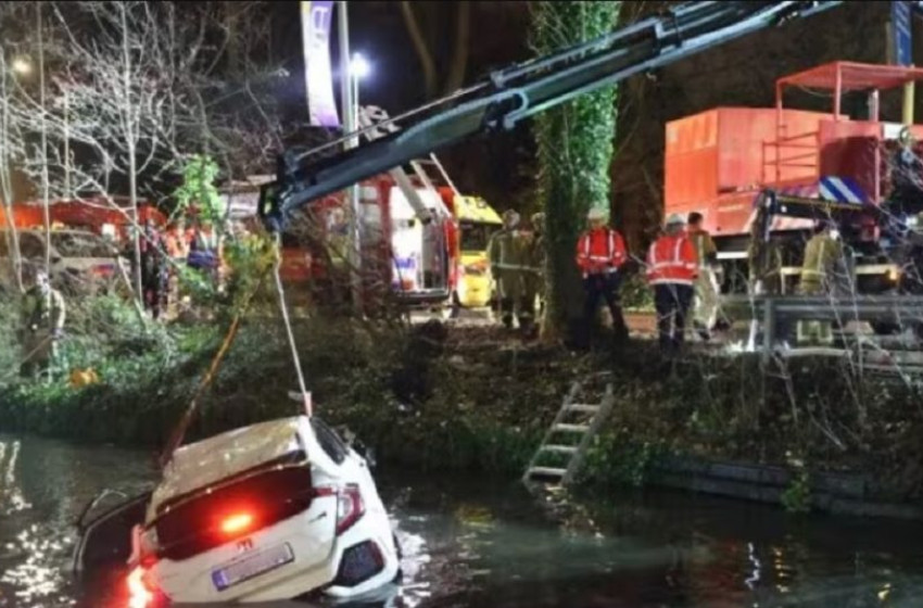 Három ember meghalt, amikor egy csatornába zuhant egy magyar rendszámú autó Hollandiában