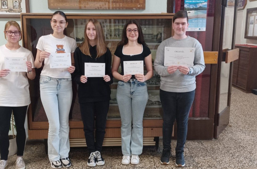 Kapuvári diákok sikerei a XXVIII. Simonyi Zsigmond helyesírási versenyen