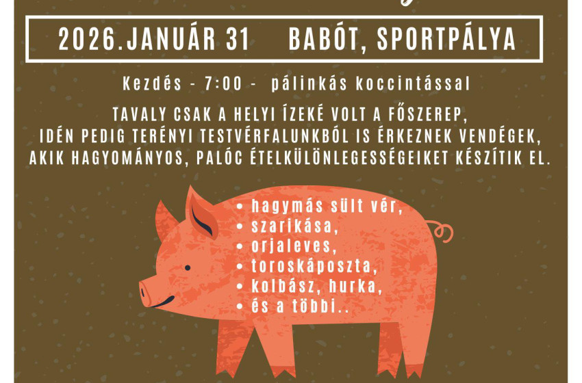Disznóvágás Babóton