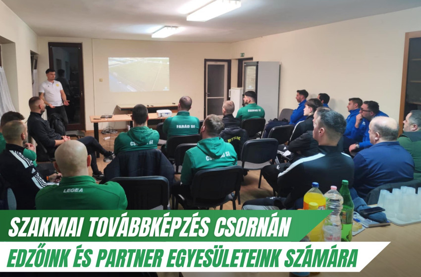 Szakmai továbbképzés segítette a csornai utánpótlás fejlődését