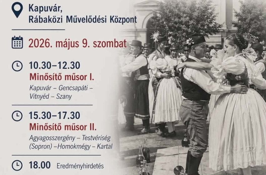 Néptáncosok országos bemutató színpada Kapuváron