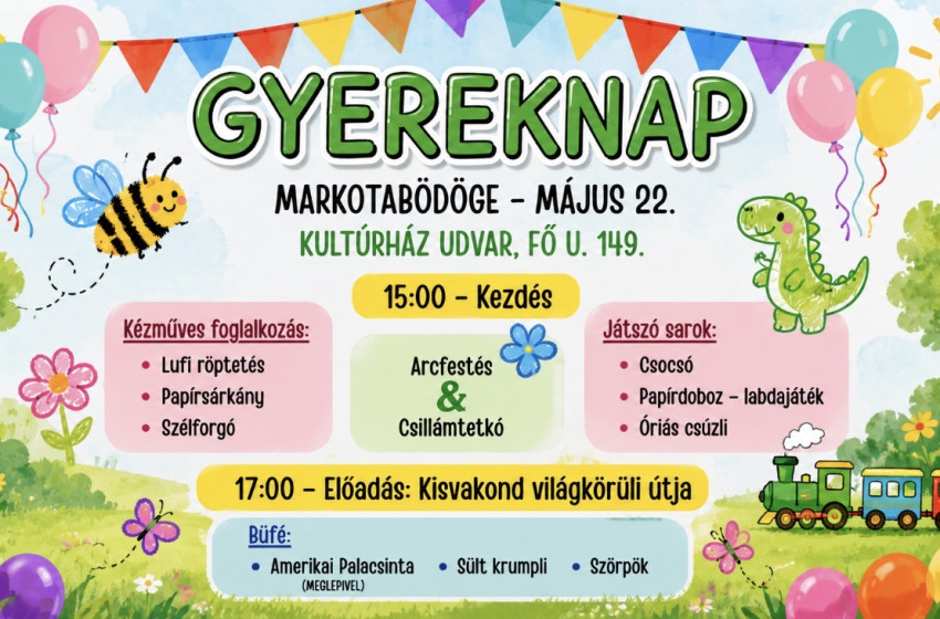Gyereknapot rendeznek Markotabödögén