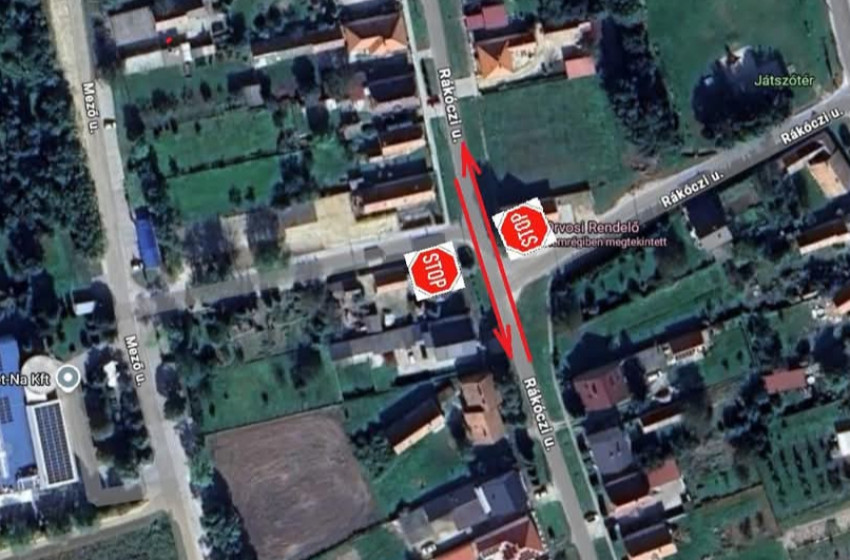 Forgalmi rend változása Veszkényben 