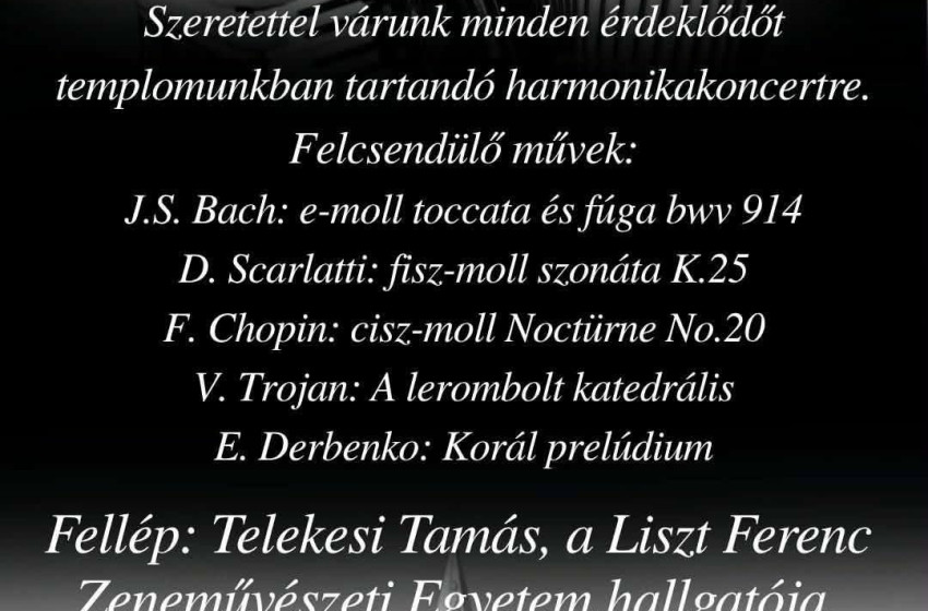 Harmonikakoncert a rábaszentandrási evangélikus templomban