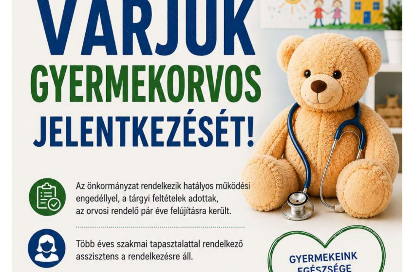 Beled gyermekorvost keres – jelentkezését várja az önkormányzat