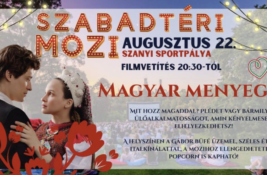 Szabadtéri mozival várják a közönséget Szanyban – a Magyar menyegzőt vetítik