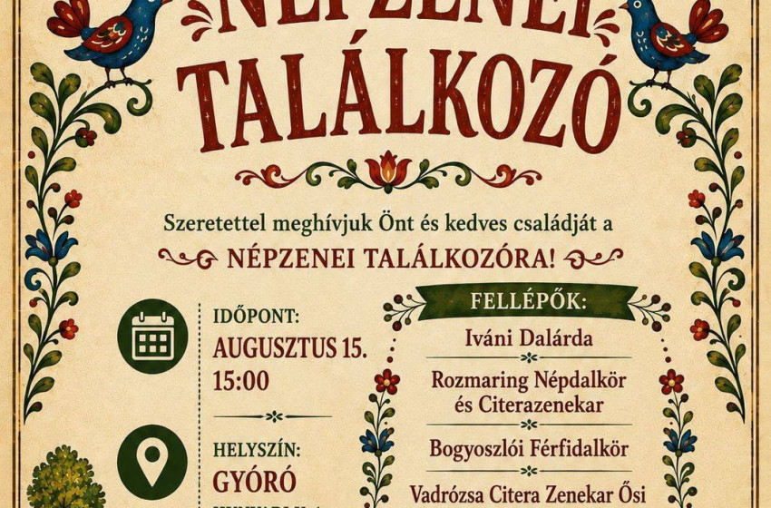 Népzenei Találkozón gyűlnek össze a hagyományőrzők Gyóróban