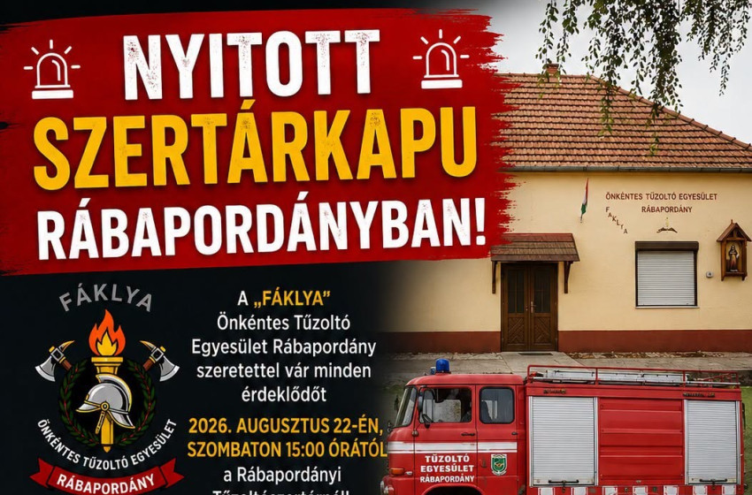 Nyitott szertárkapu Rábapordányban