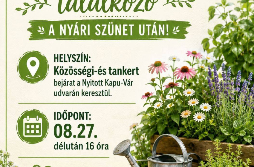 Újra összeül a Kapuvári Kertbarát Kör a nyári szünet után