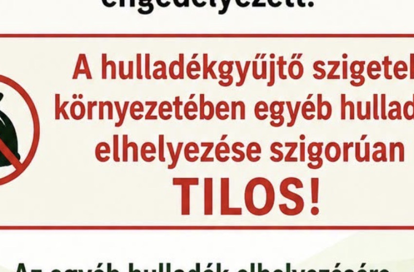 Kónyban is felhívják a figyelmet a hulladékgyűjtő szigetek szabályos használatára