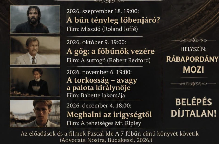 Tematikus keresztény filmestek indulnak a rábapordányi moziban