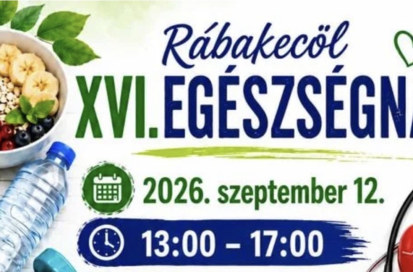 Tizenhatodik alkalommal rendezik meg a Rábakécöli Egészségnapot
