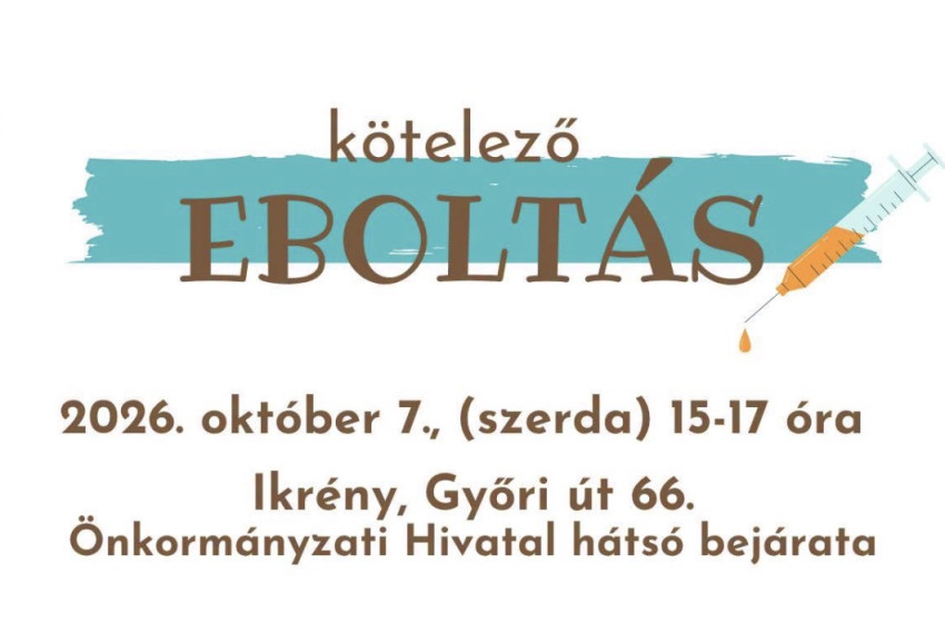 Kötelező eboltást tartanak Ikrényben októberben