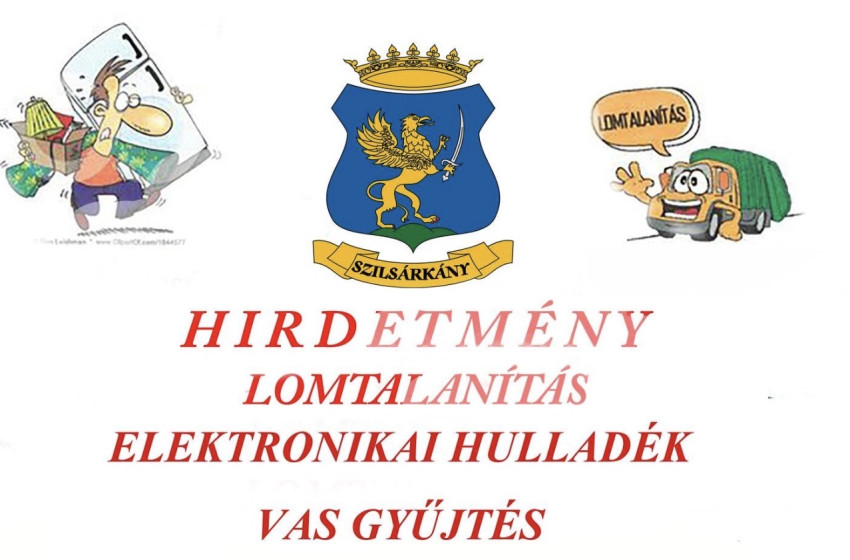 Lomtalanítást, elektronikaihulladék- és vasgyűjtést tartanak Szilsárkányban