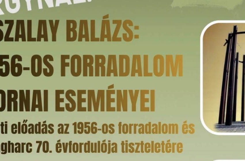 Az 1956-os forradalom csornai eseményeit idézik fel a Múzeumok Őszi Fesztiválján